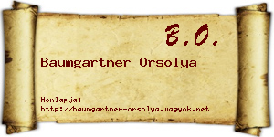 Baumgartner Orsolya névjegykártya