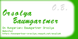 orsolya baumgartner business card